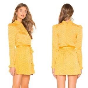 Tularosa Mustard Yellow Gianna Long Sleeve Dress